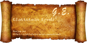 Glattstein Ernő névjegykártya