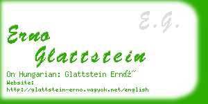 erno glattstein business card